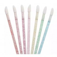 Mini aplicatoare Glitter, betisoare Lip Brush pentru aplicare extensii gene - 50 buc