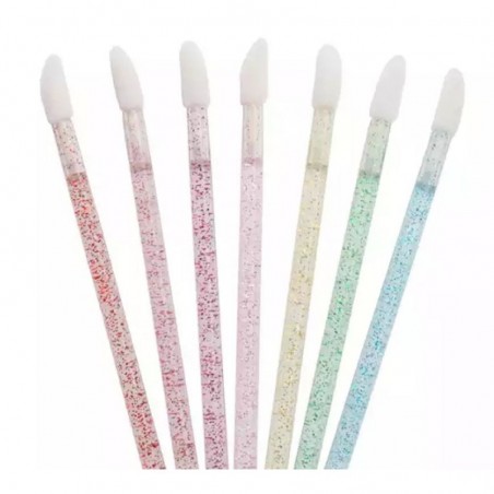 Mini aplicatoare Glitter, betisoare Lip Brush pentru aplicare extensii gene - 50 buc