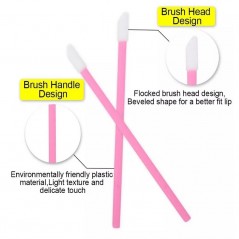 Mini aplicatoare, betisoare Lip Brush pentru aplicare extensii gene - 50 buc