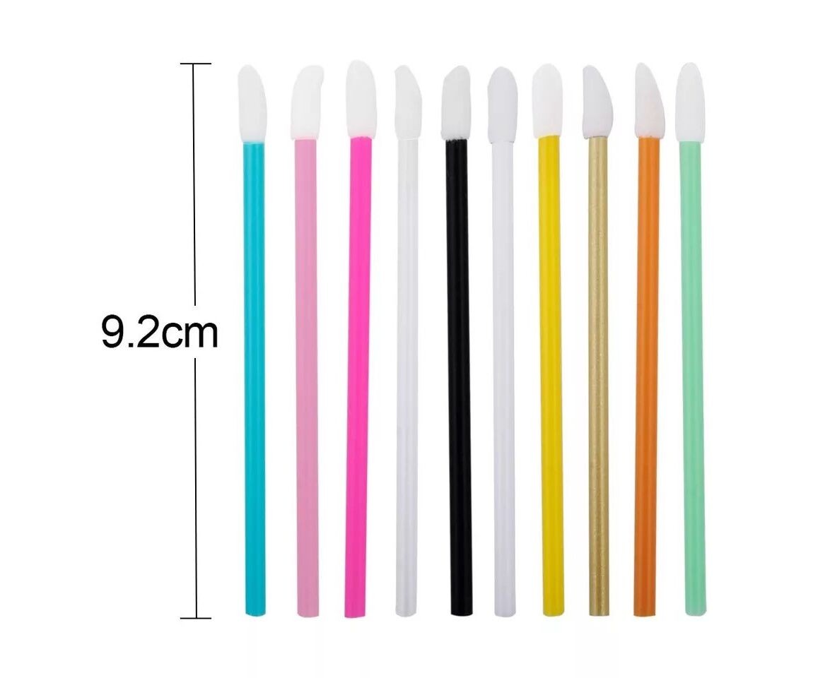Mini aplicatoare, betisoare Lip Brush pentru aplicare extensii gene - 50 buc