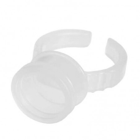 Inel transparent de unica folosinta, 13mm adanc pentru adeziv, pentru extensii gene