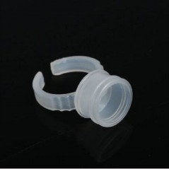 Inel transparent de unica folosinta, 13mm adanc pentru adeziv, pentru extensii gene