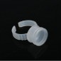 Inel transparent de unica folosinta, 13mm adanc pentru adeziv, pentru extensii gene