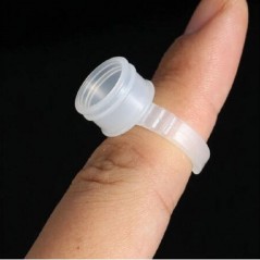 Inel transparent de unica folosinta, 13mm adanc pentru adeziv, pentru extensii gene