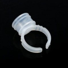 Inel transparent de unica folosinta, 13mm adanc pentru adeziv, pentru extensii gene