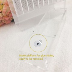 Organizator Magic Box transparent cu 9 palete lungi pentru extensii gene, depozitare extensii gene si palete magnetice