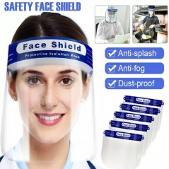 Plastic face shield, anti-fog