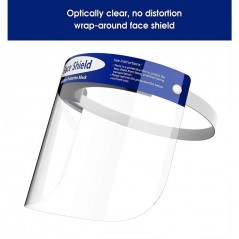 Plastic face shield, anti-fog
