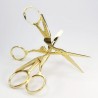 Forbici d'oro dal design moderno, forbici da salone, forbici cosmetiche, extension per ciglia