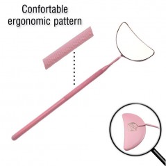 Oglinda Luna pentru gene, Mini-oglinda pentru extensii de gene, Roz