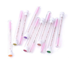 Tub mic cu 1 buc de Periuta mascara glitter,  cadou pentru clientii tai - Roz deschis