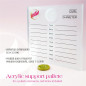 Paleta dubla cu piatra jad, suport pentru extensii gene, 7-15mm, cu loc special pentru piatra jad, Acrylic