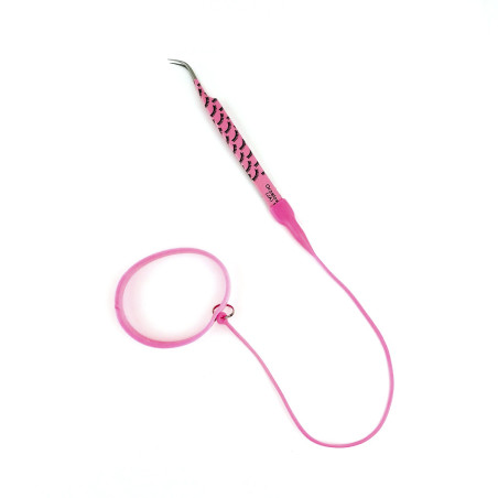 Pulsera de silicona rosa para la protección de las pinzas, extensiones de pestañas
