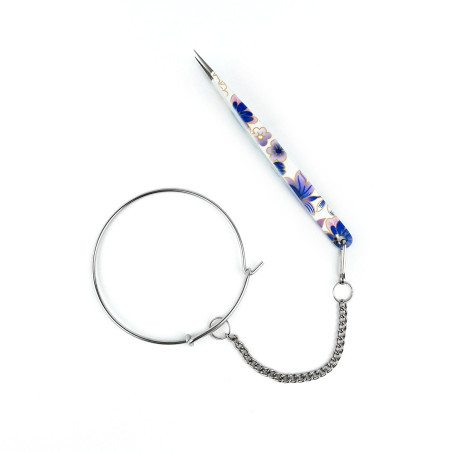 Pulsera metálica para pinzas, pulsera para la protección de pinzas de pestañas.