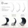 0.07 C Glossy Blossom, extensii gene easy fanning, mega volume lashes, negru usor lucios
