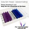 0.07 Easy Fan lashes, Volum, Blossom flower - Albastru & Mov 11-13