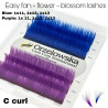 0.07 Easy Fan lashes, Volum, Blossom flower - Albastru & Mov 11-13