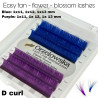 0.07 Easy Fan lashes, Volum, Blossom flower - Albastru & Mov 11-13