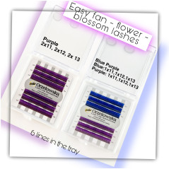 0.07 Easy Fan lashes, Volum, Blossom flower - Albastru & Mov 11-13