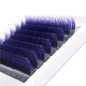 Extensiones de pestañas ombre Blossom, morado y negro, curvatura B, C, D y L, 0.07