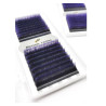 Extensiones de pestañas ombre Blossom, morado y negro, curvatura B, C, D y L, 0.07