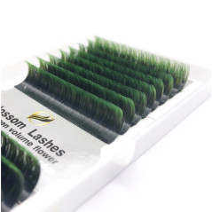 Ombre rosu diverse curburi, extensii gene volum usor, Blossom Easy Fan Flower
