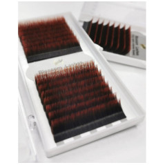 Ombre Red, Blossom easy fan, various curls