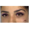 Extensii gene colorate Ombre iBeauty, negru-Mov, 0.10, 12 linii two tone