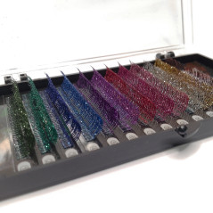 Gene cu sclipici mix culori iBeauty, Premium Glitter, 0.15mm