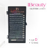Gene cu sclipici argintii, iBeauty, Premium Glitter, D 0.18, 13 mm