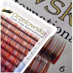 C & M, 0.07 Multicolor Lashes, eyelash extensions, tray with 8 lines, Orzelowska