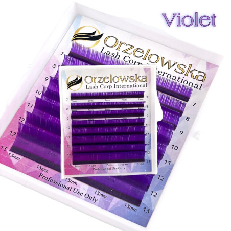 0.07 CC Violet-Lila, Extensii gene colorate pastel, cutie cu 8 linii, Orzelowska