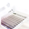 CC 0.07 Bianco-Grigio, extension ciglia finte colorate, scatola con 8 linee, Orzelowska