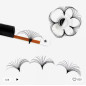0.07 Easy Fan lashes, Volum, Blossom flower - Albastru & Mov 11-13