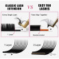 0.07 Easy Fan lashes, Volum, Blossom flower - Albastru & Mov 11-13
