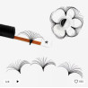 0.07 C Glossy Blossom, extensii gene easy fanning, mega volume lashes, negru usor lucios