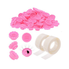 Suport mic floare tip dinti pentru adeziv cu separator, set 10 buc