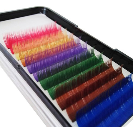 Ciglia Colorate in una Linea
