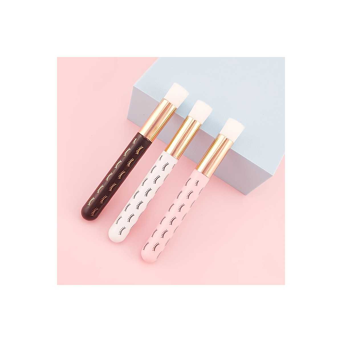 Pensula pentru curatarea extensiilor de gene - model cu gene, diverse culori