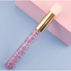 Cepillo de purpurina para limpiar pestañas y quitar maquillaje, pincel para extensiones de pestañas