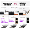 0.07 C Glossy Blossom, extensii gene easy fanning, mega volume lashes, negru usor lucios