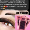 3D W - dublate - PINKY, Curbura D, premade - extensii gene gata facute, volum rapid