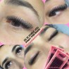 3D W - double tips - PINKY, Curl D : pre-made eyelash extensions, quick volume