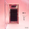 6D W PINKY, Curbura D, premade - extensii gene gata facute, volum rapid