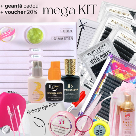 STARTER mega KIT - extensii gene - 20 produse - GEANTA CADOU + 20%VOUCHER