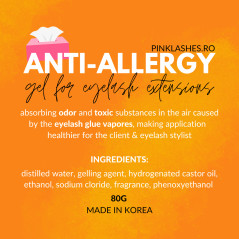 Gel anti-alergic pentru neutralizarea vaporilor de adeziv extensii gene