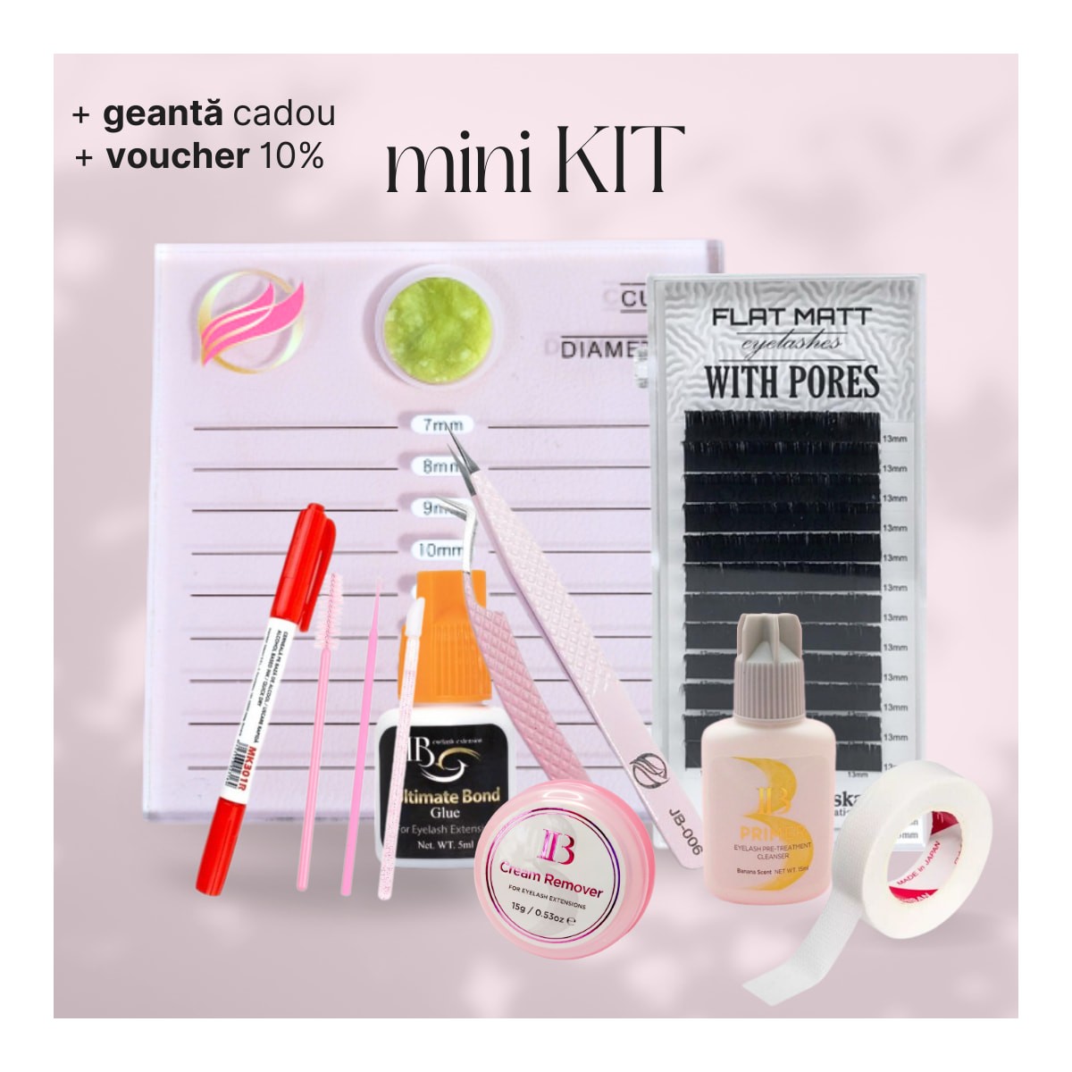 STARTER mini KIT - extensii gene - 11 produse - GEANTA CADOU + 10%VOUCHER