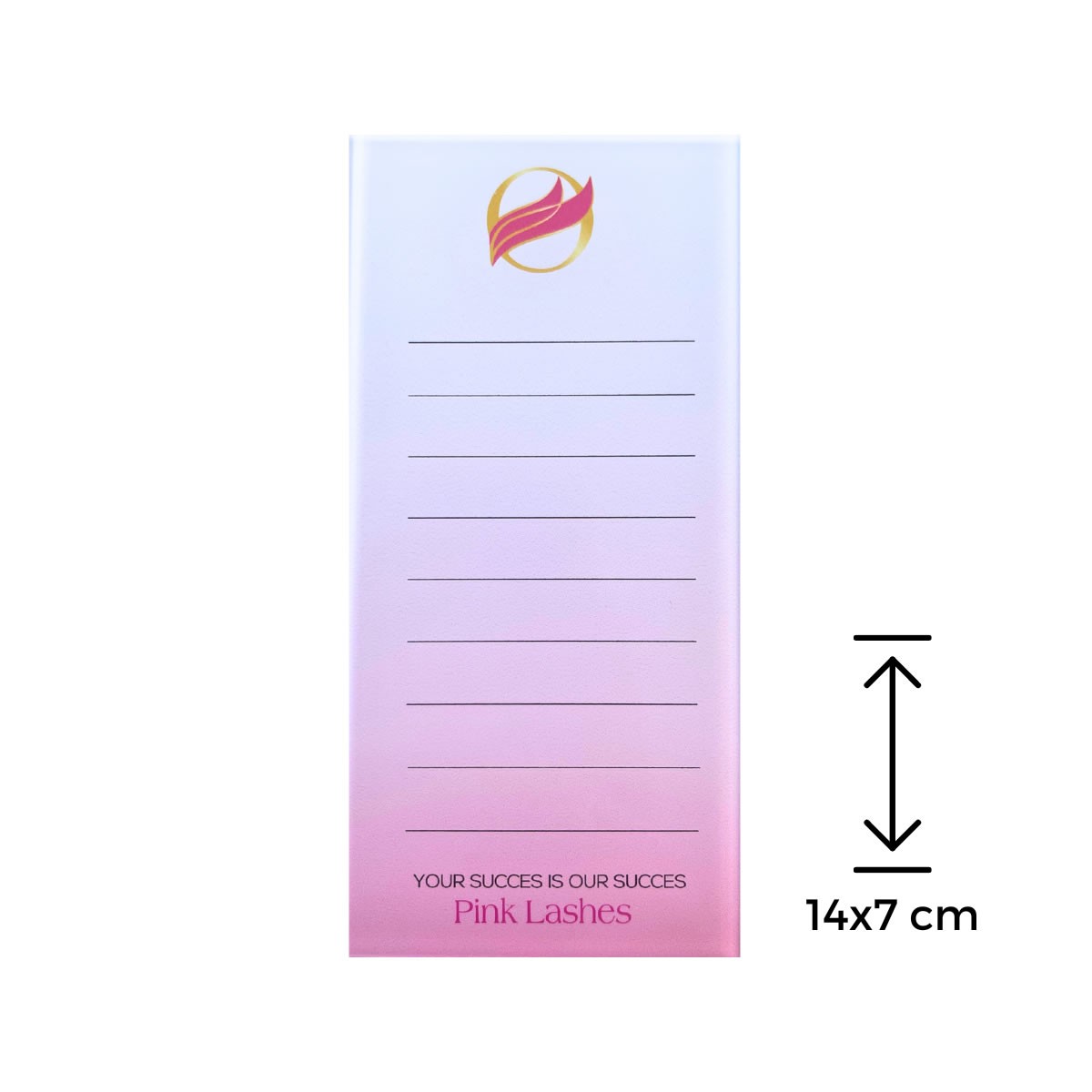 Glass palette, without markings for eyelash extensions