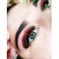 Ombre Red, Blossom easy fan, various curls